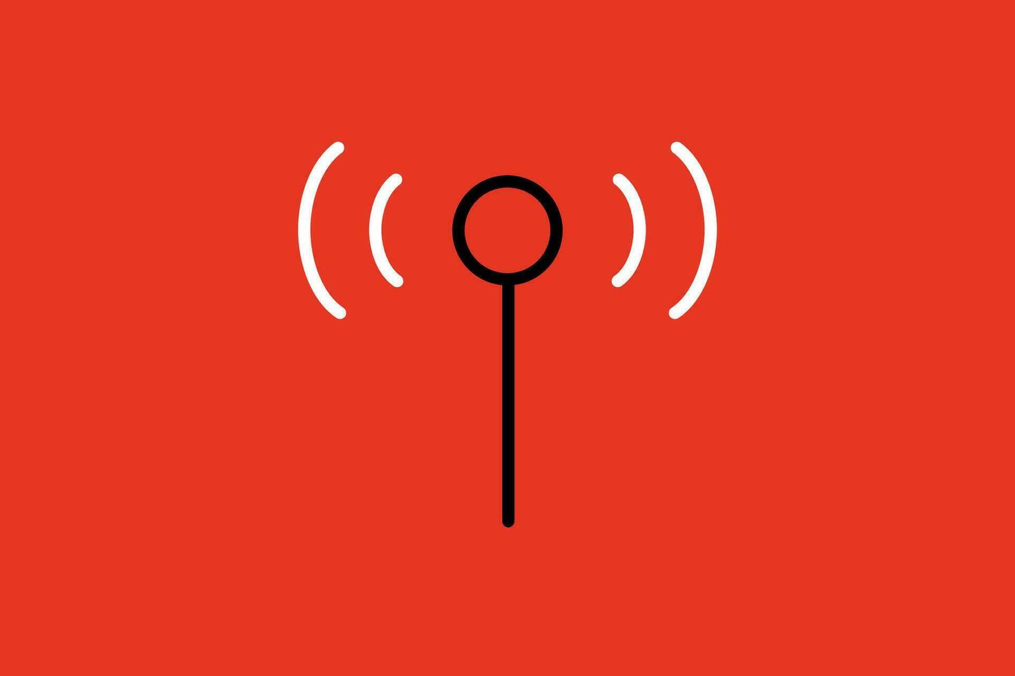 Antenna line icon. Signal tower vector illustration