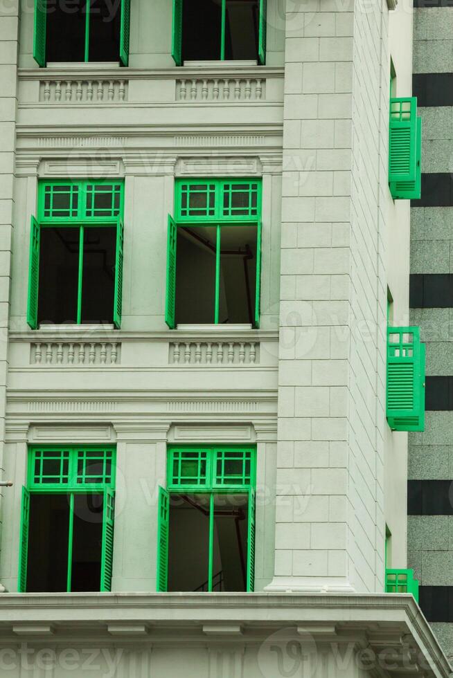 Heritage colourful Windows in Singapore photo