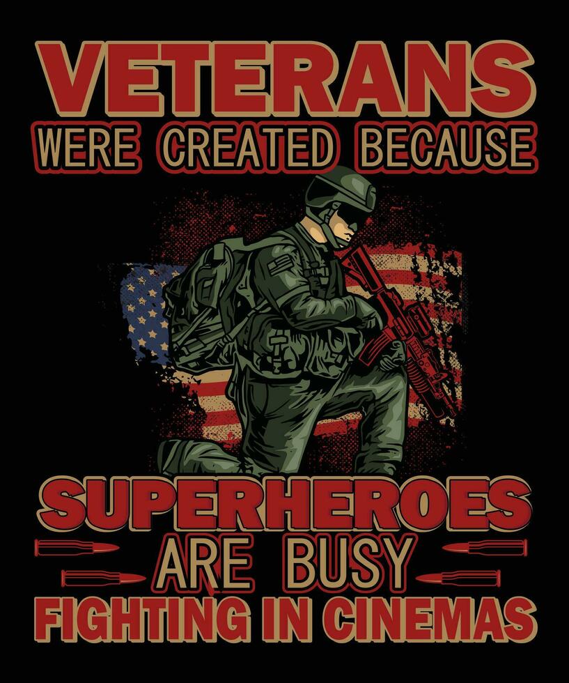 veteranos t camisa diseño. vector