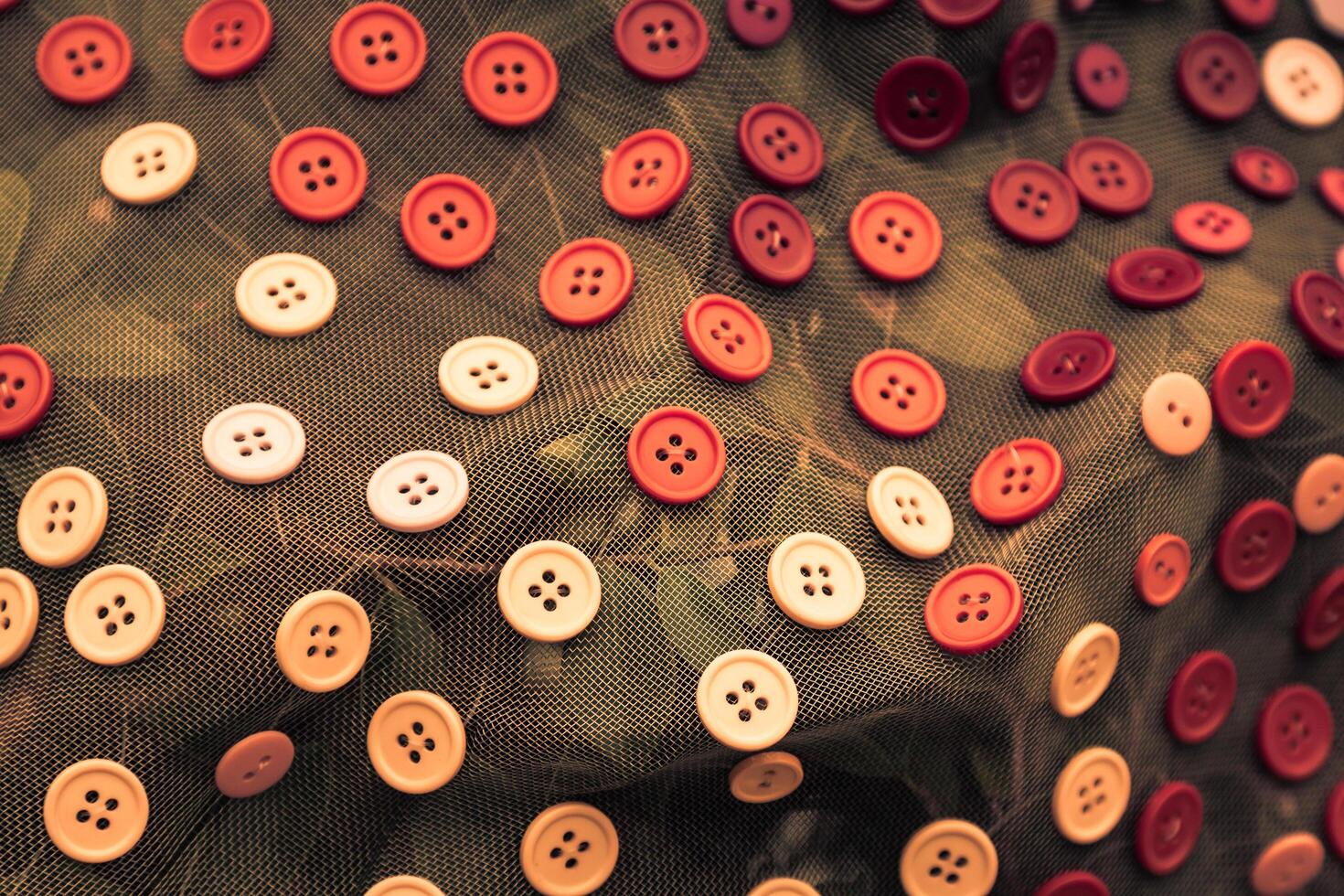 Christmas tree decorated with buttons photo