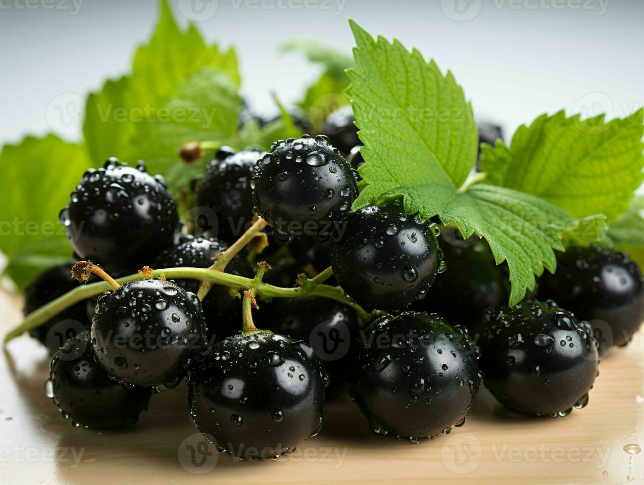 AI generated Fresh Black Currant Fruit. Generative AI photo