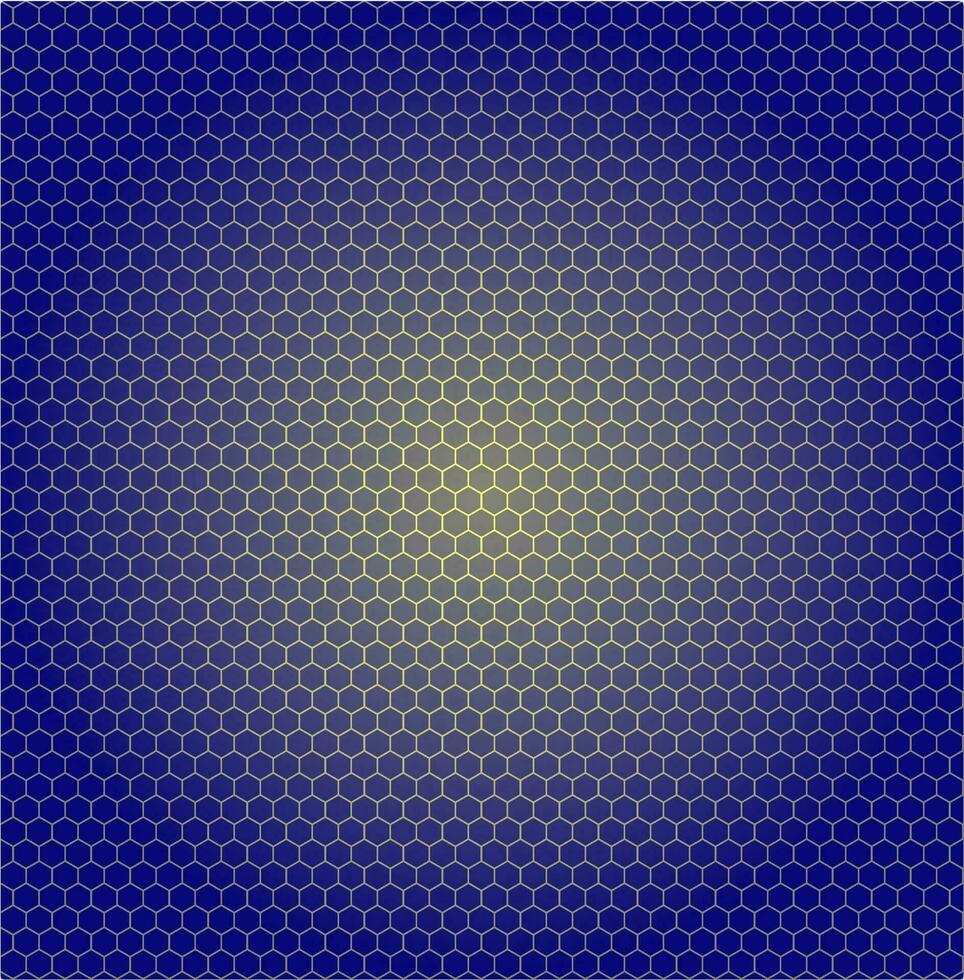 Vector abstract geometric background in the form of a texture of blue polygons and yellow light inside