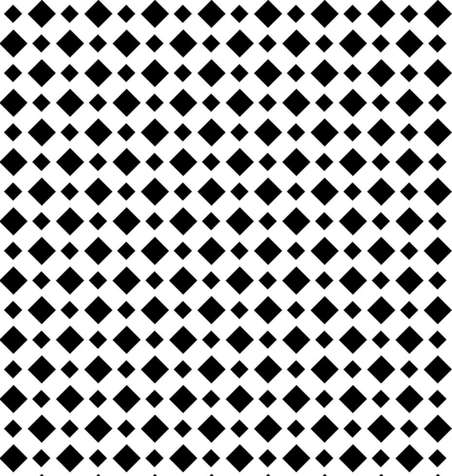Vector geometric seamless texture in the form of large and small black quadrangles on a white background
