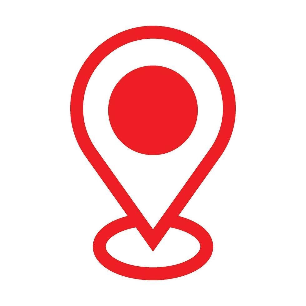 map pin icon for graphic and web design vector