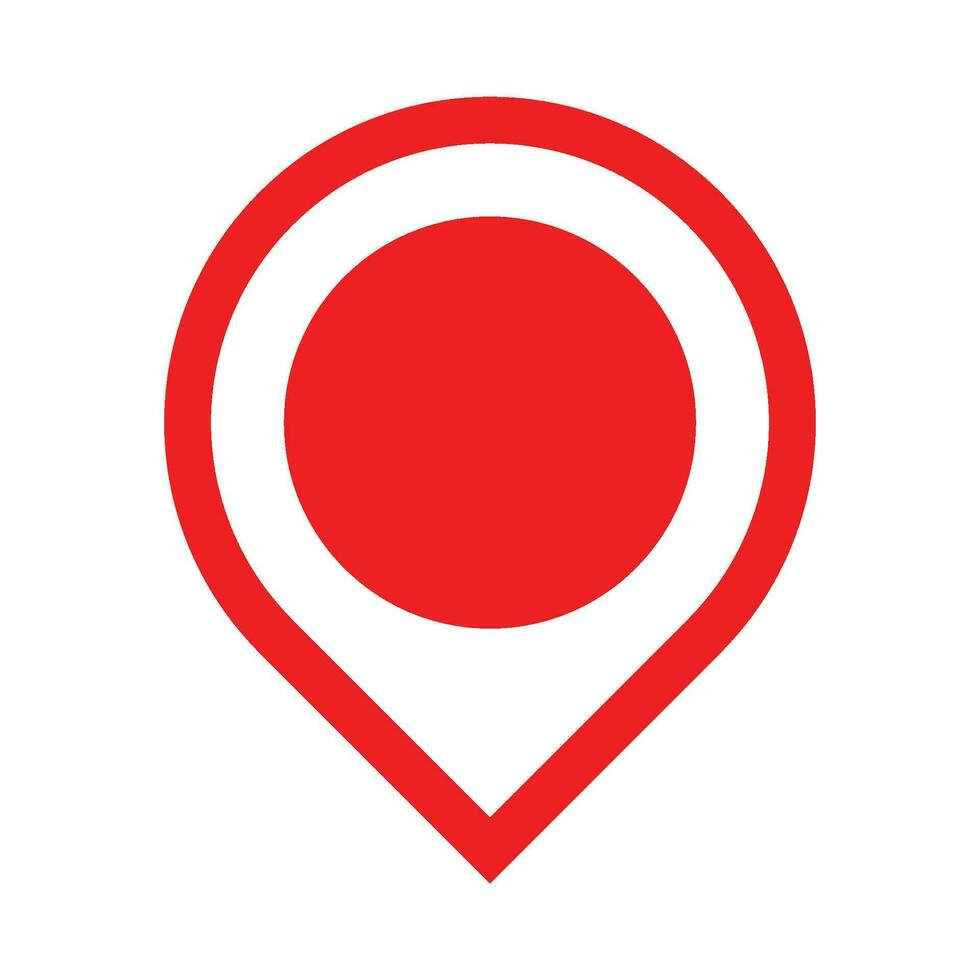 map pin icon for graphic and web design vector