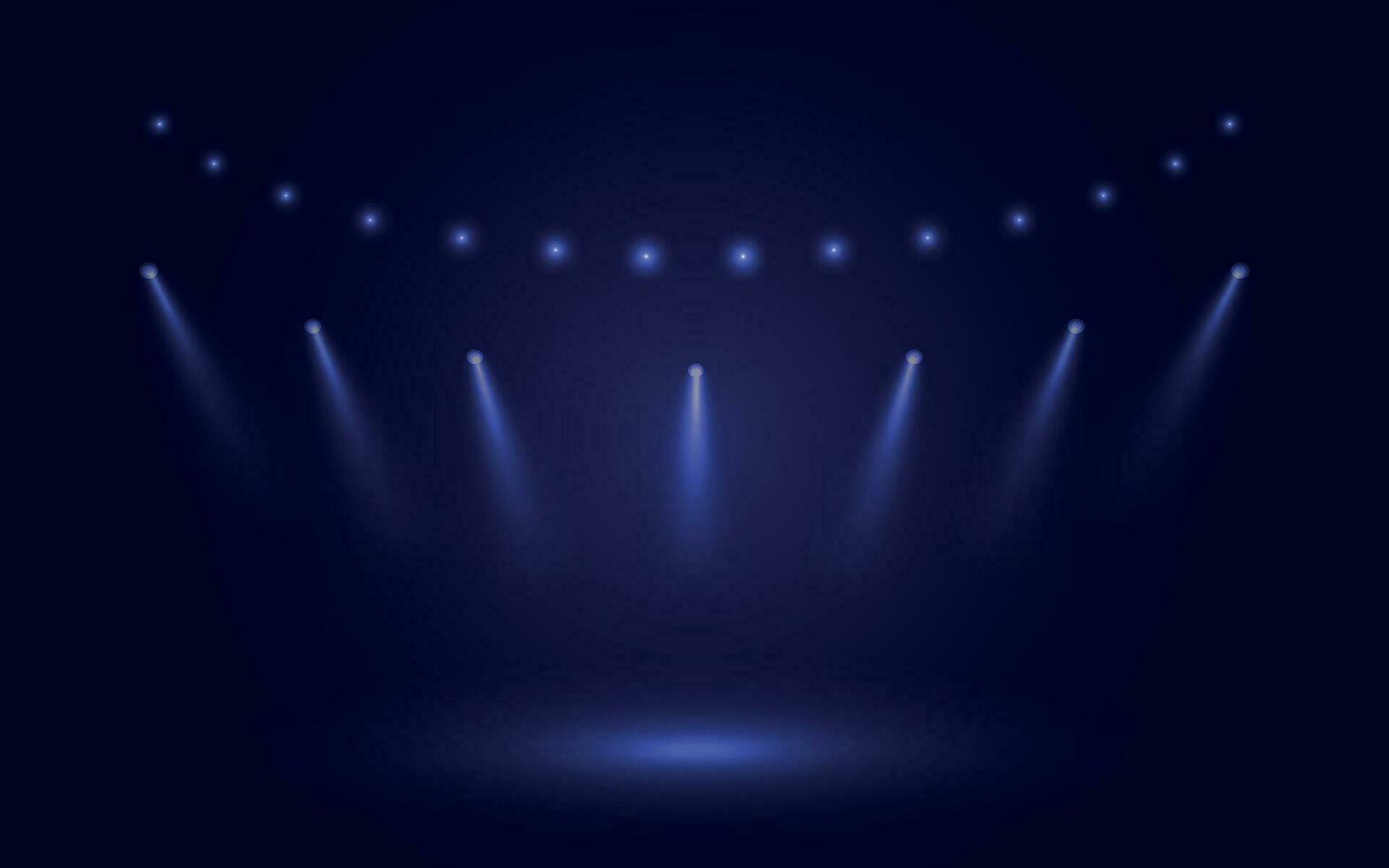 Abstract background stadium stage hall with scenic lights vector