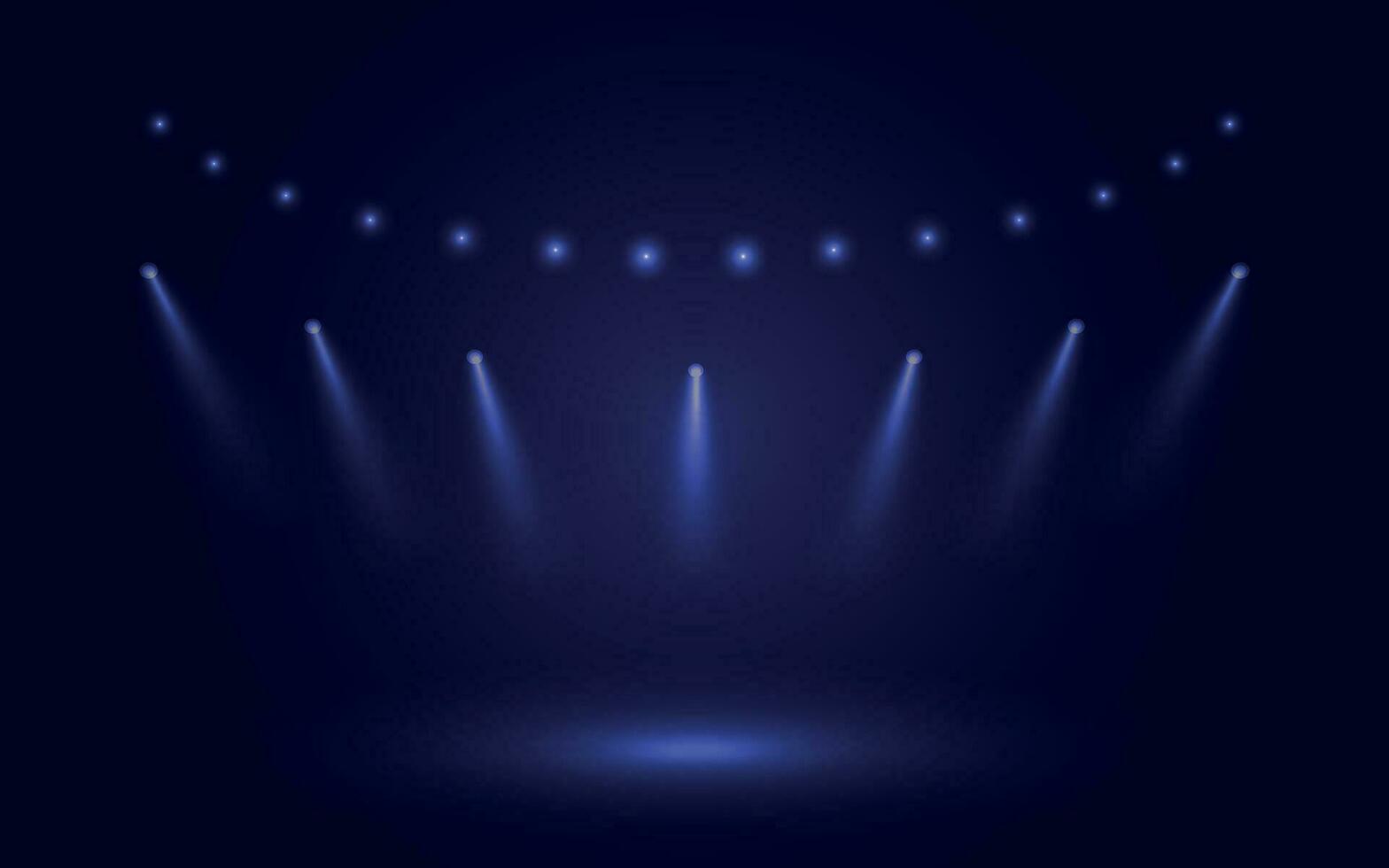 Abstract background stadium stage hall with scenic lights vector
