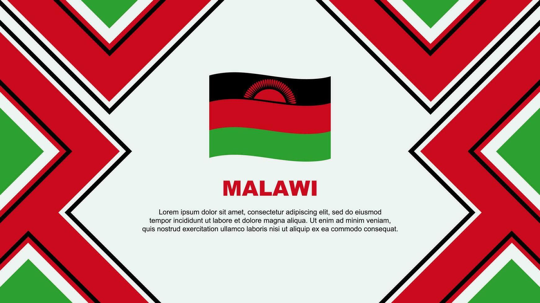 Malawi Flag Abstract Background Design Template. Malawi Independence Day Banner Wallpaper Vector Illustration. Malawi Vector