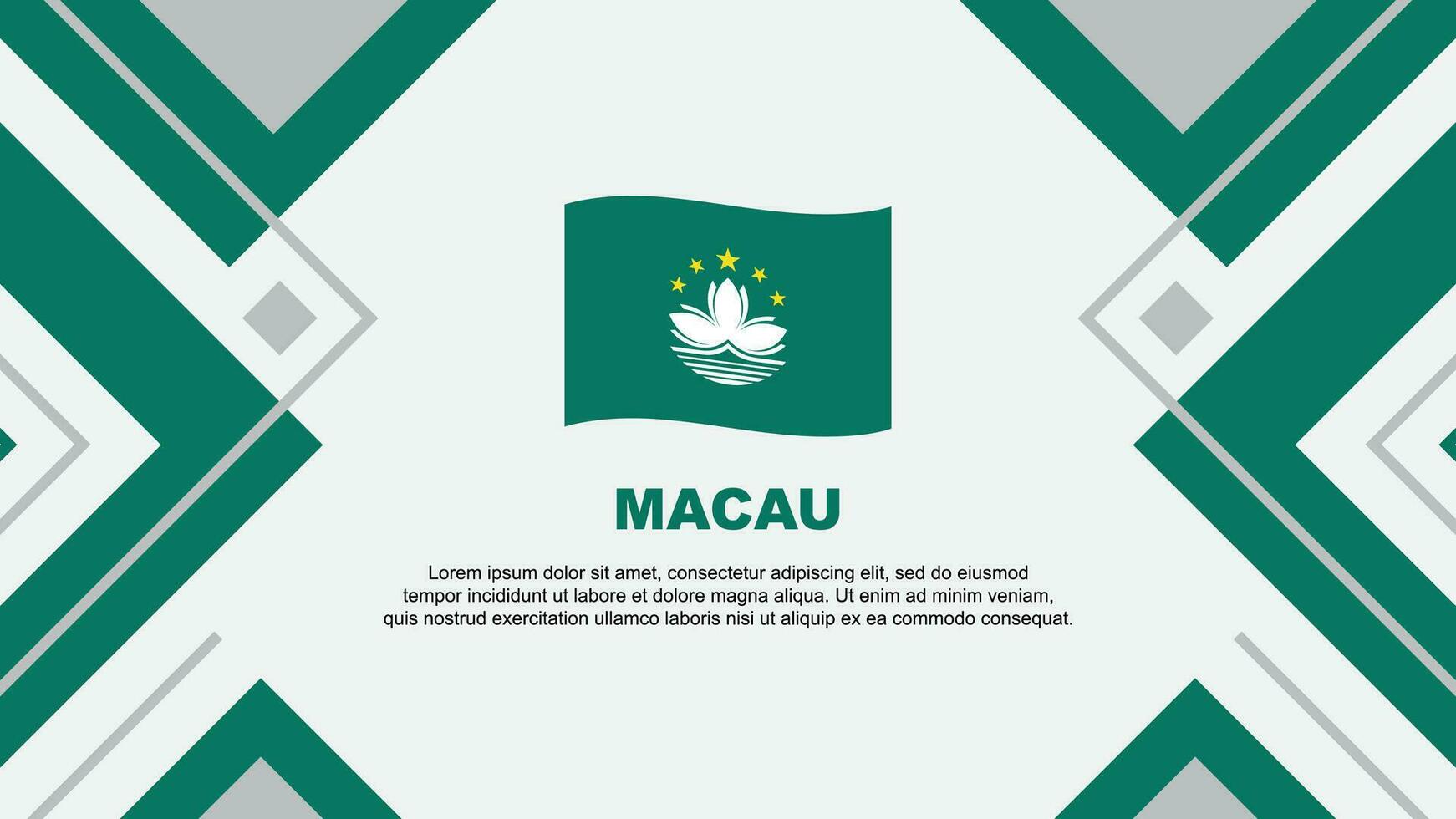 Macau Flag Abstract Background Design Template. Macau Independence Day Banner Wallpaper Vector Illustration. Macau Illustration