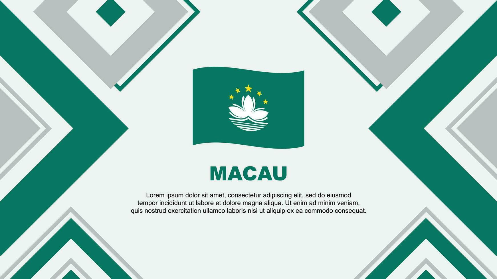 Macau Flag Abstract Background Design Template. Macau Independence Day Banner Wallpaper Vector Illustration. Macau Independence Day