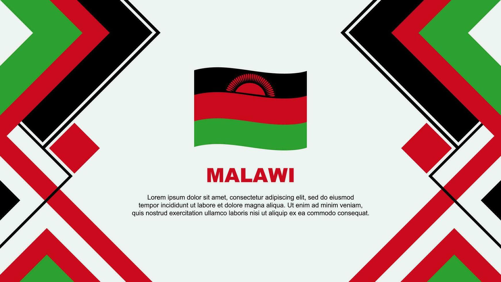 Malawi Flag Abstract Background Design Template. Malawi Independence Day Banner Wallpaper Vector Illustration. Malawi Banner