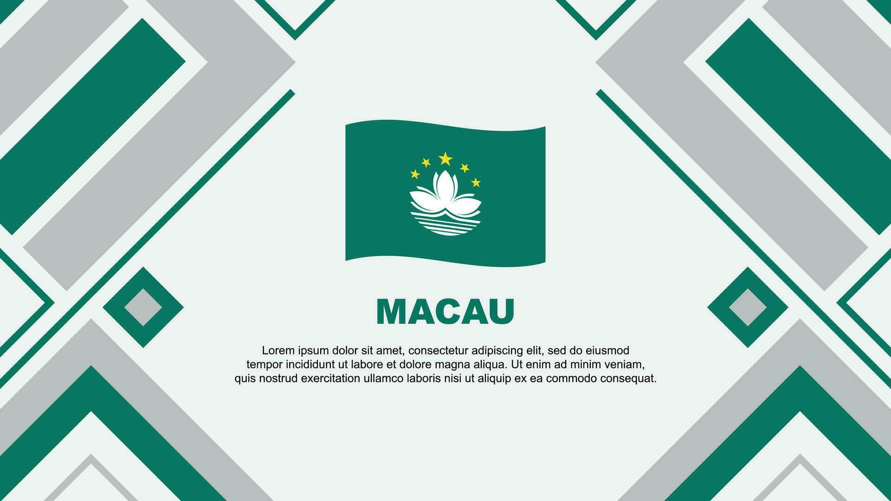 Macau Flag Abstract Background Design Template. Macau Independence Day Banner Wallpaper Vector Illustration. Macau Flag