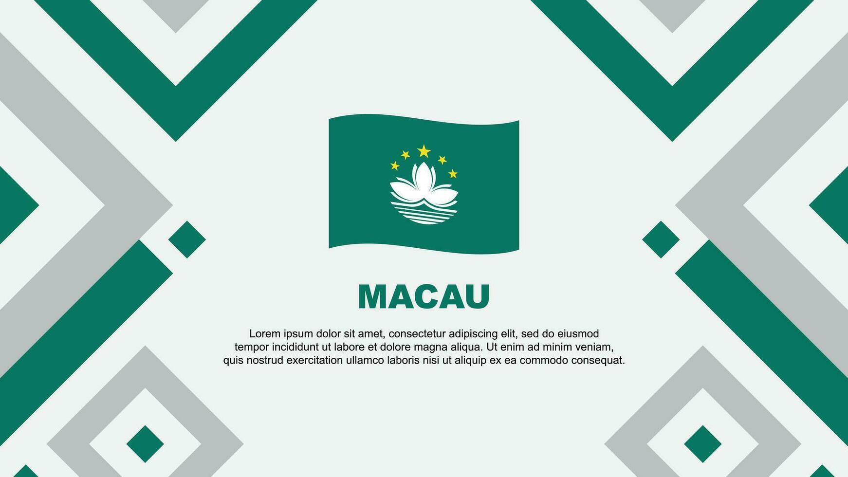 Macau Flag Abstract Background Design Template. Macau Independence Day Banner Wallpaper Vector Illustration. Macau Template