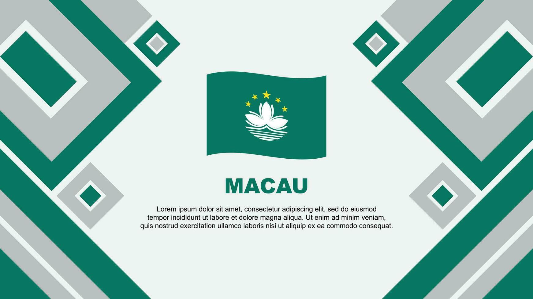 Macao bandera resumen antecedentes diseño modelo. Macao independencia día bandera fondo de pantalla vector ilustración. Macao dibujos animados