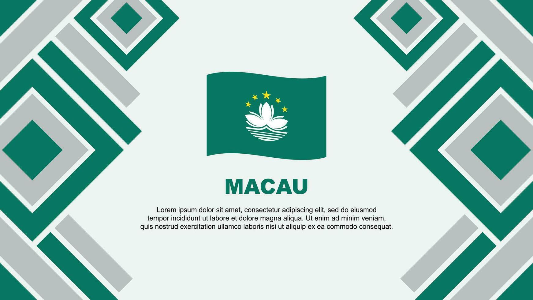 Macau Flag Abstract Background Design Template. Macau Independence Day Banner Wallpaper Vector Illustration. Macau