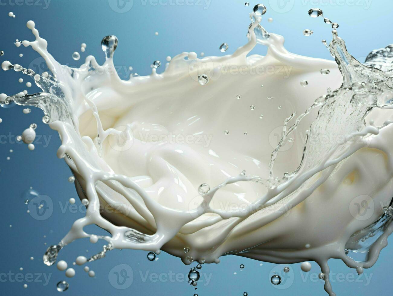 AI generated Fresh Milk Splash. Generative AI photo