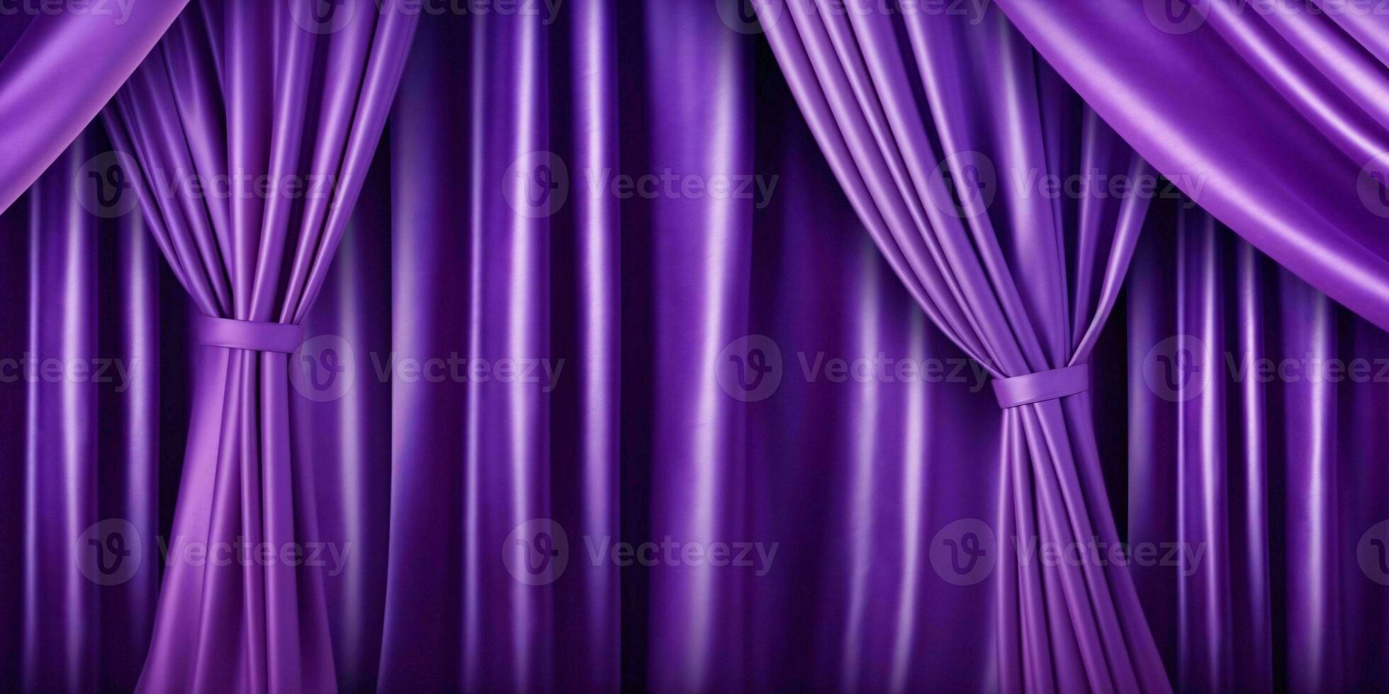AI generated Elegant Purple Curtain Background. Generative AI photo