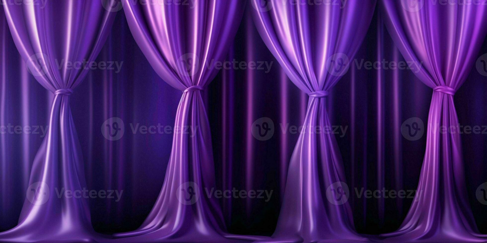 AI generated Elegant Purple Curtain Background. Generative AI photo