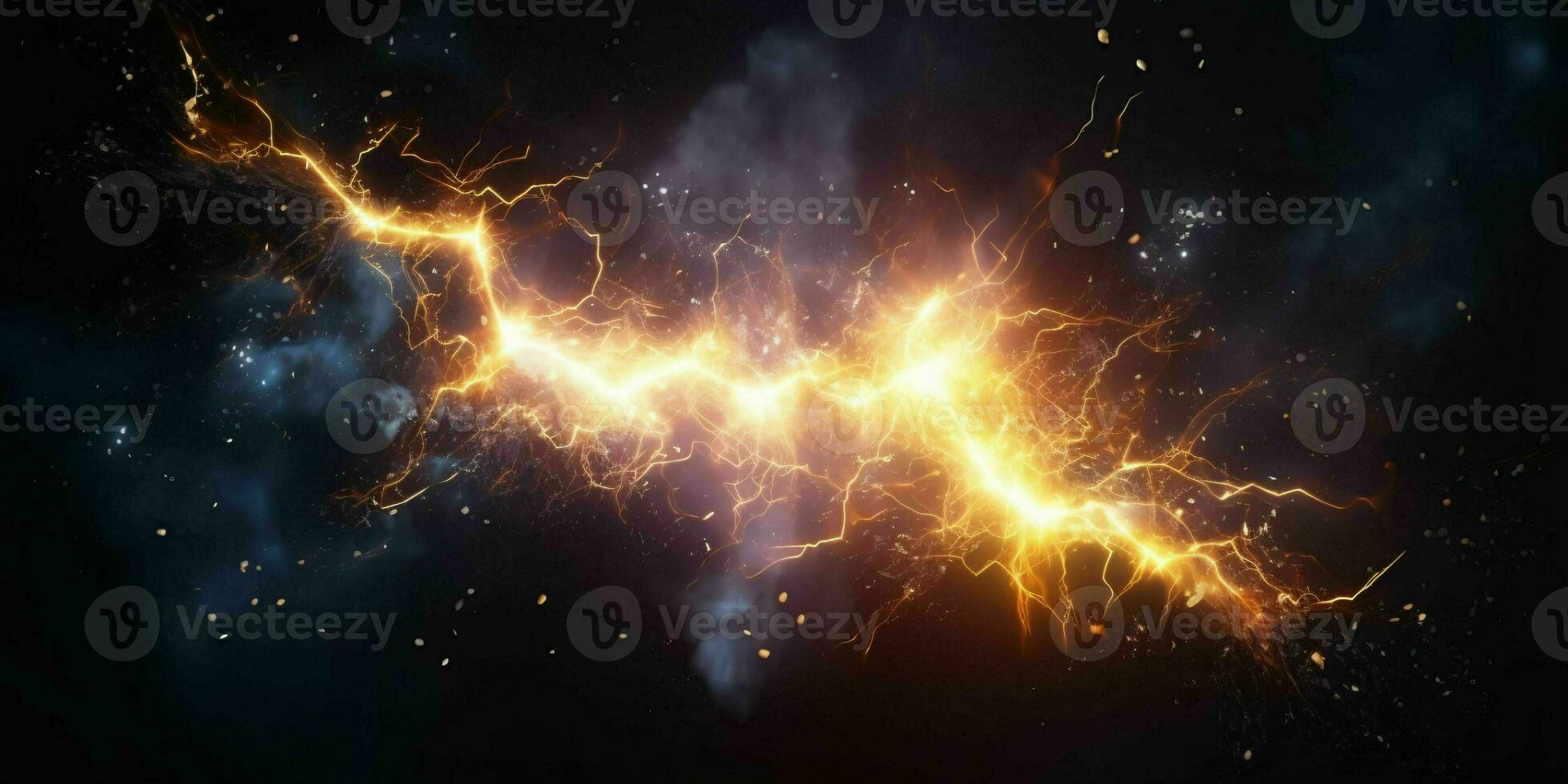 AI generated Energy Lightning. Thunderbolt Background. Generative AI photo