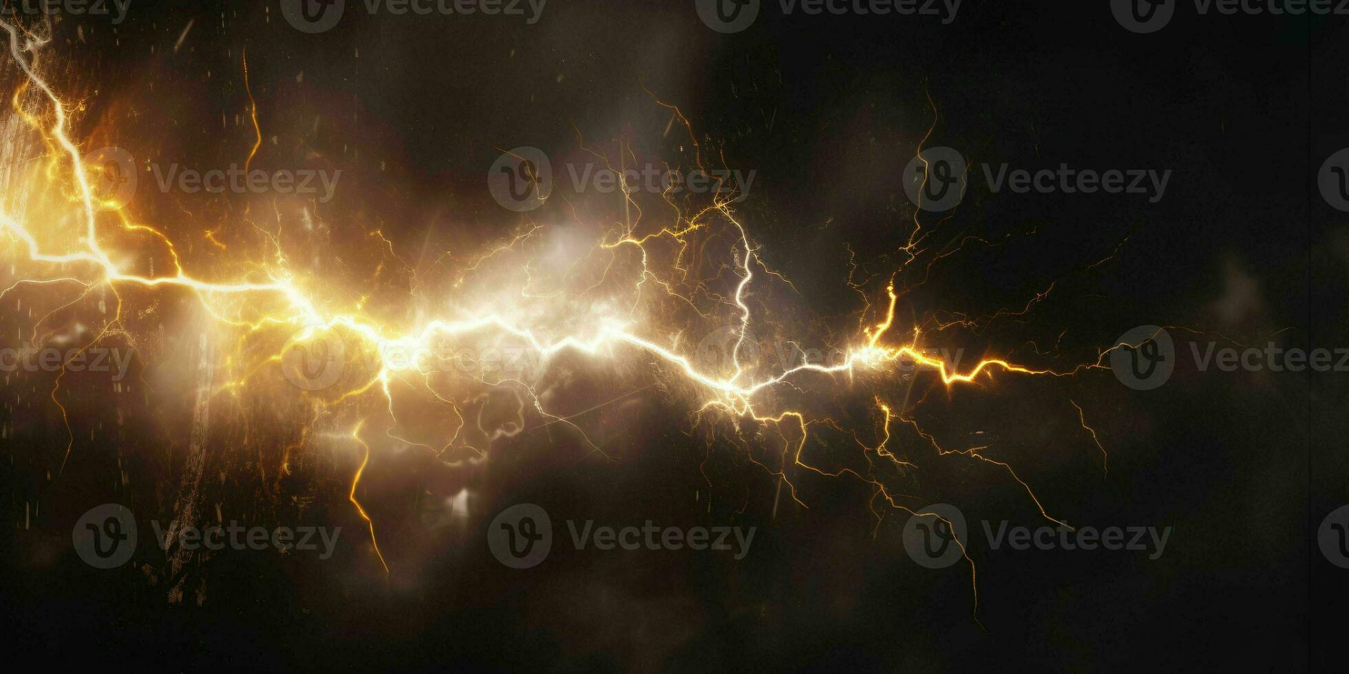 AI generated Energy Lightning. Thunderbolt Background. Generative AI photo