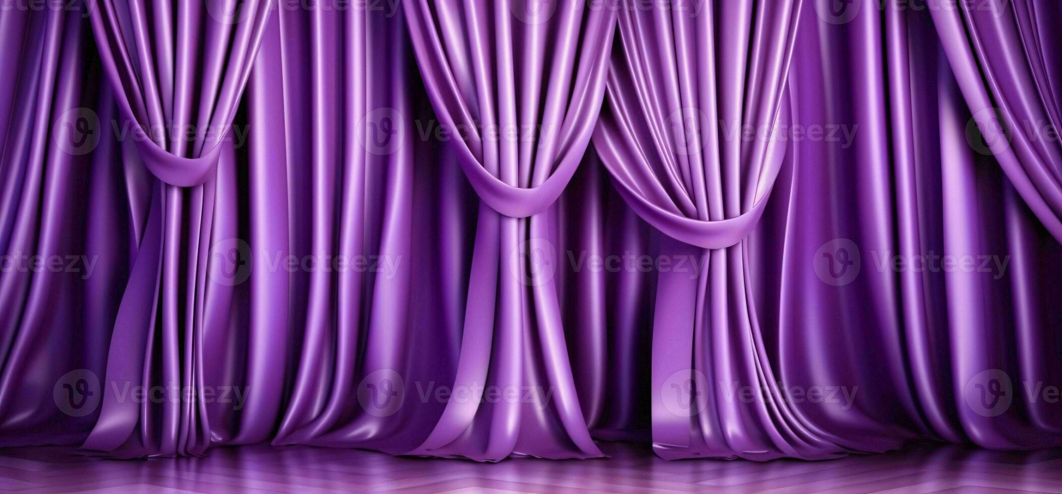 AI generated Elegant Purple Curtain Background. Generative AI photo