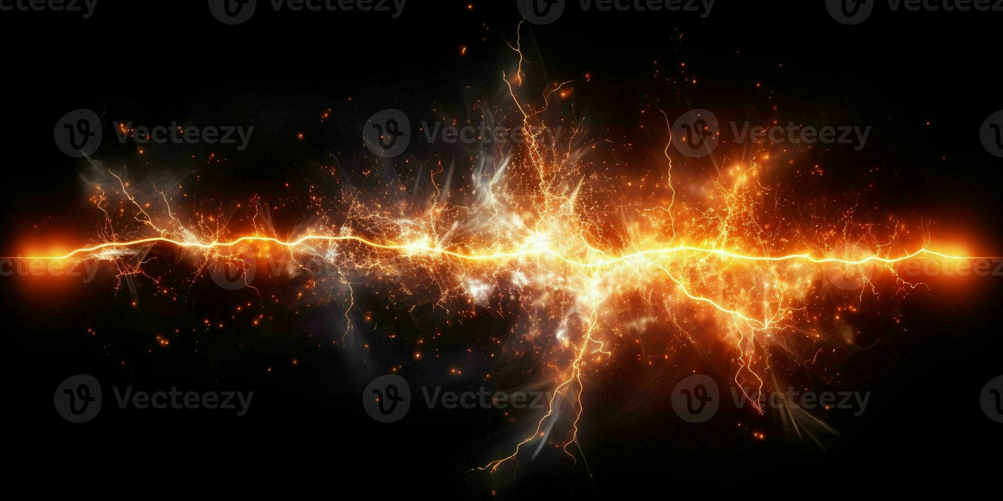 AI generated Energy Lightning. Thunderbolt Background. Generative AI photo