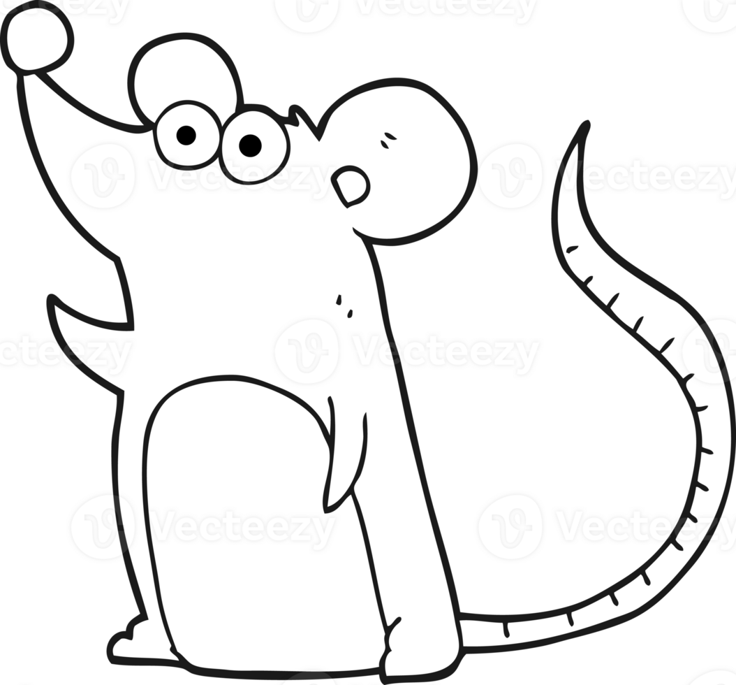 black and white cartoon mouse png