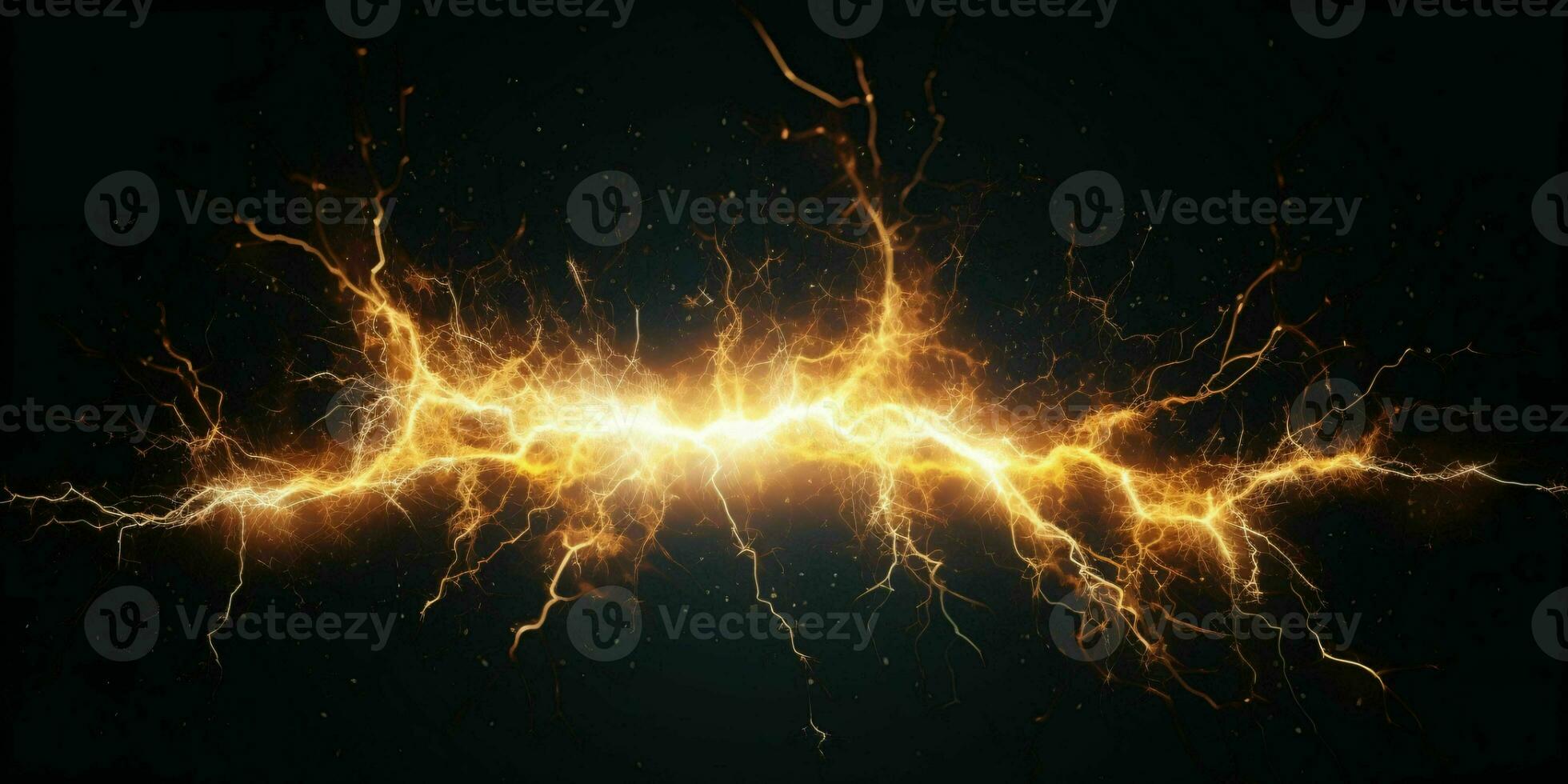 AI generated Energy Lightning. Thunderbolt Background. Generative AI photo