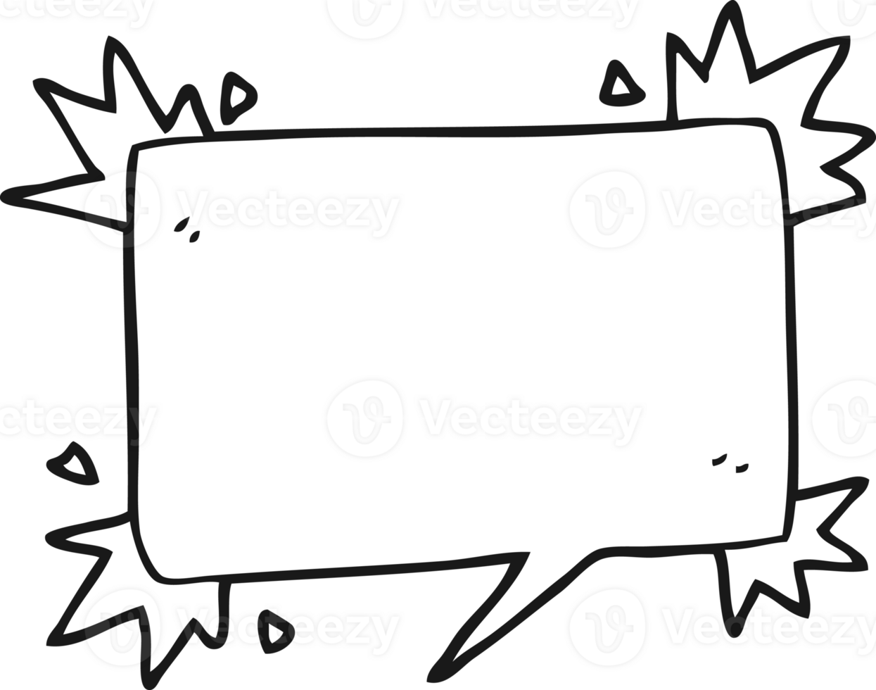 black and white cartoon speech bubble symbol png