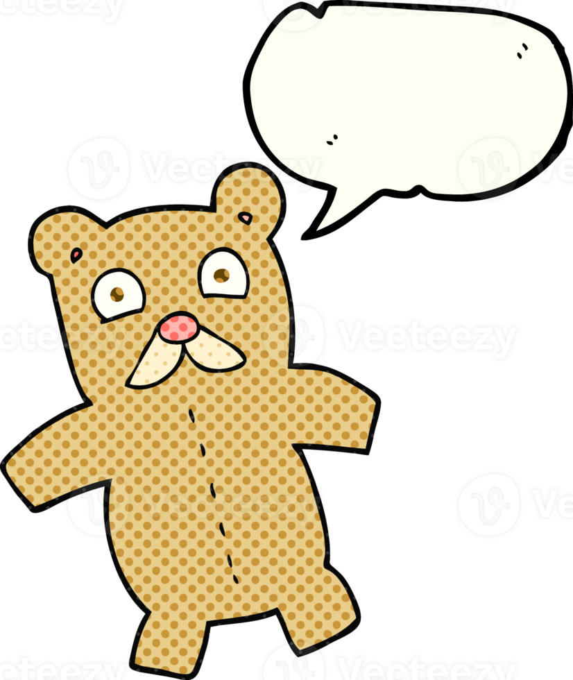 comic book speech bubble cartoon teddy bear png