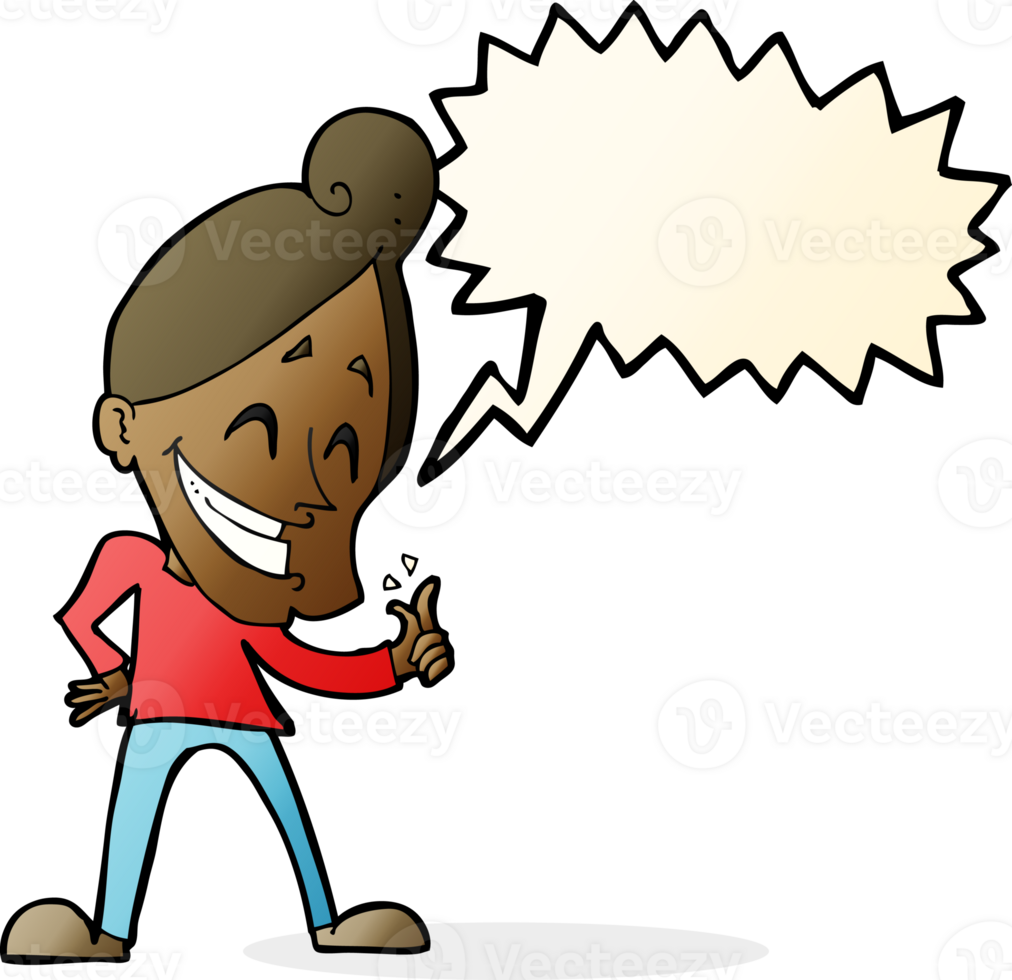 cartoon man snapping fingers with speech bubble png