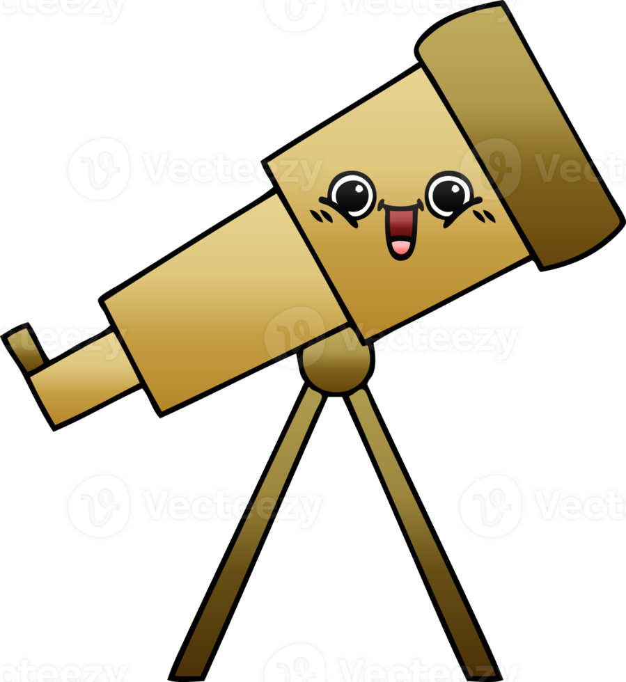 gradient shaded cartoon telescope png