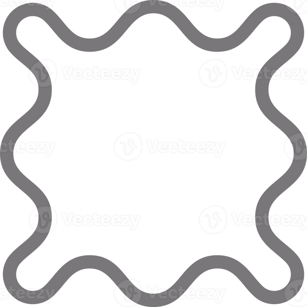 y2k Kringel rahmen. Zickzack- wellig Rand zum Geschichte. Rechteck gezähnt retro groovig Form. süß funky geometrisch Plakate zum modern Design. Vektor ästhetisch Elemente. png