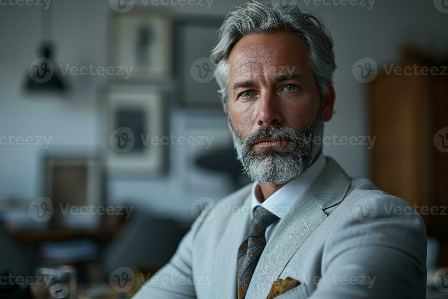 AI generated A worker at his desk doing their duty photo