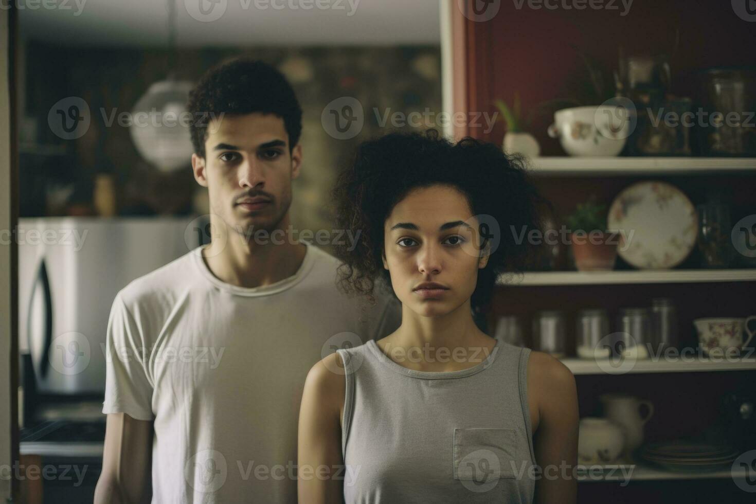 AI generated happy young couple on a date. Generative ai photo