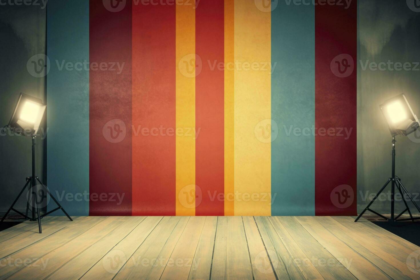 AI generated a faded yellow stripe background with stripes. generative ai photo