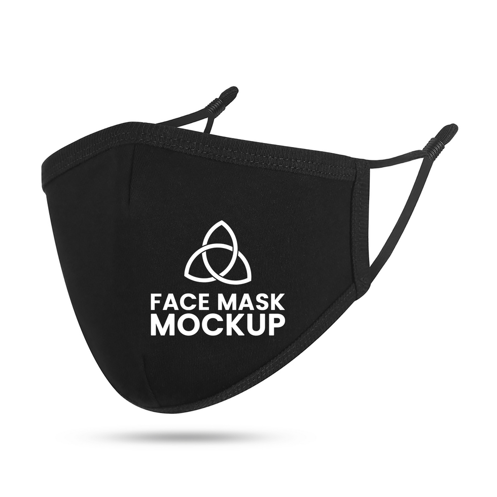 Black Face Mask Mockup psd