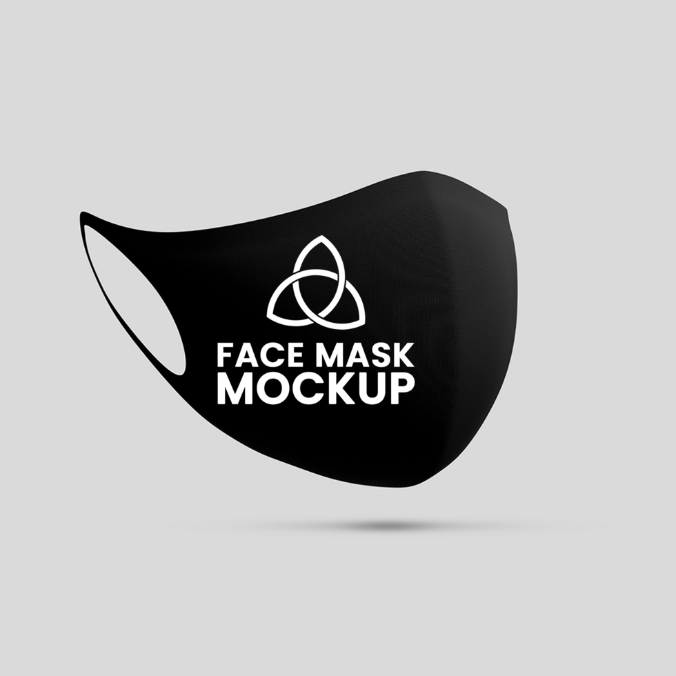 Black Face Mask Mockup psd