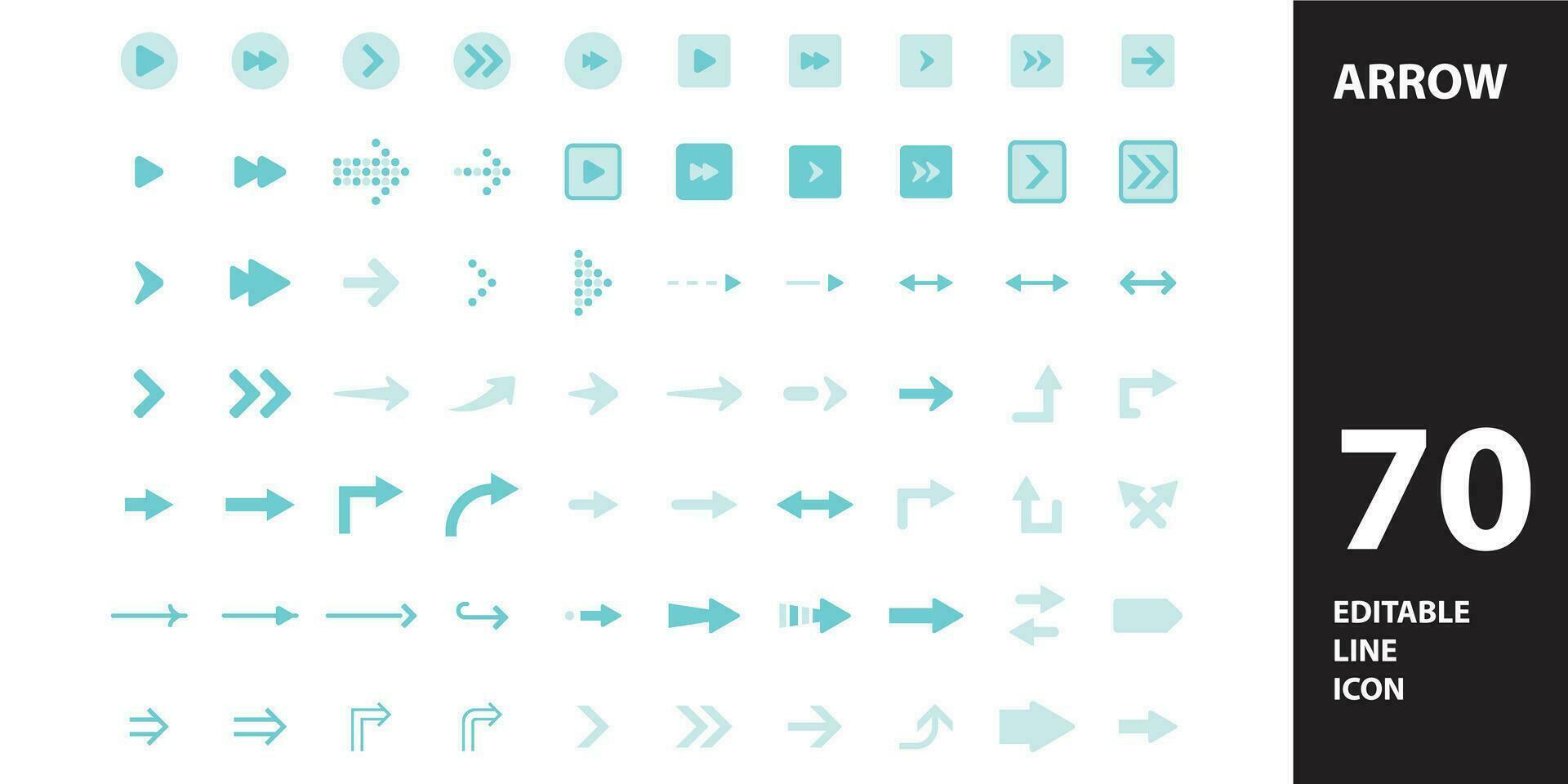 Arrow Icon for Website, UI UX Essential, Symbol, Presentation, Graphic resources vector