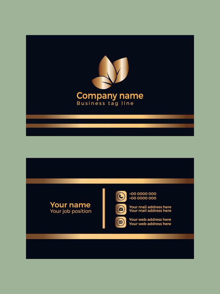 Luxury business card design vector