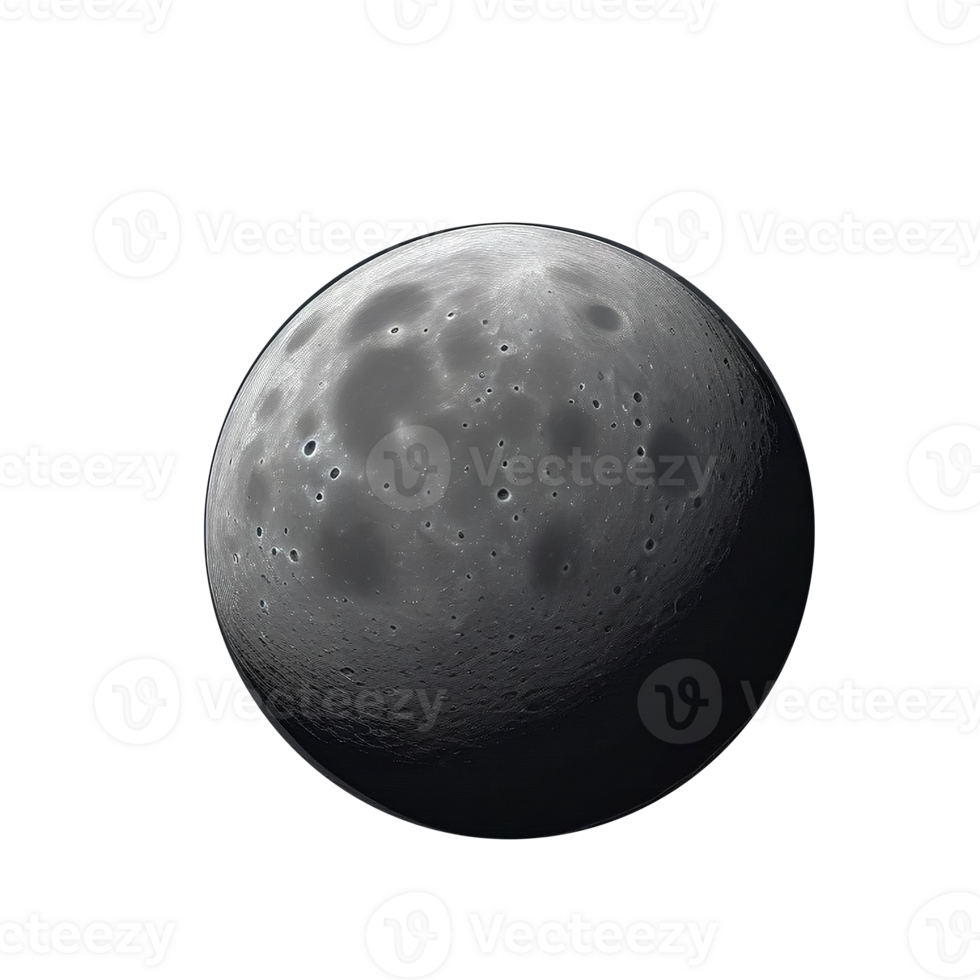 AI generated a glowing moon with craters, simplified digital art. ai generative png