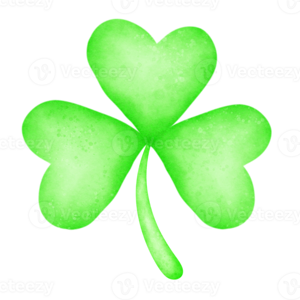 Cloverleaf watercolor luck png