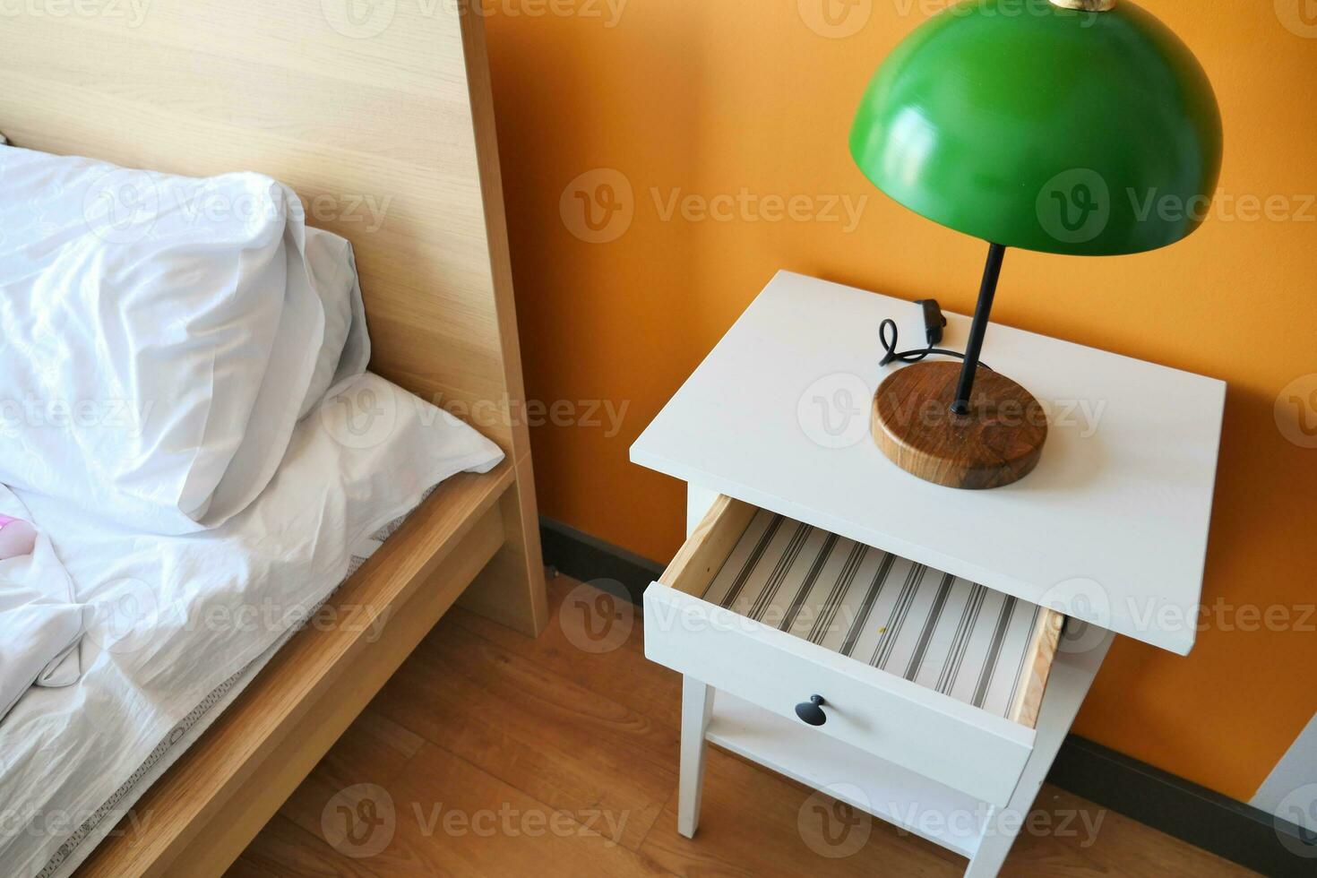 top view of a opened empty drawer photo