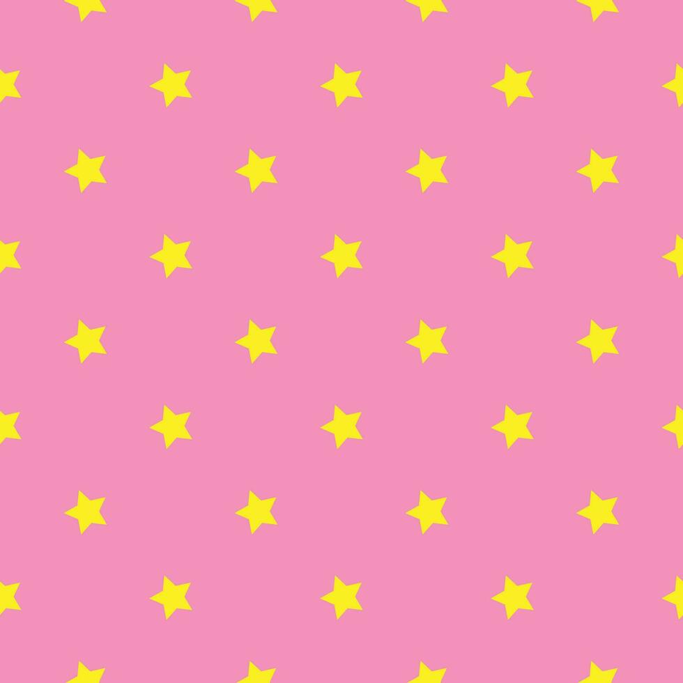 little simple cute stars seamless pattern in pastel pink background vector