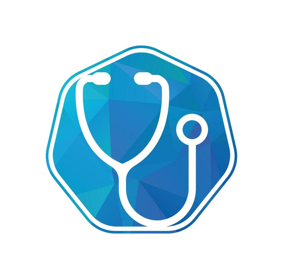 estetoscopio logo. médico icono. salud símbolo. vector