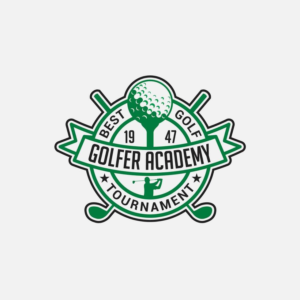 golf logo Insignia y pegatina vector