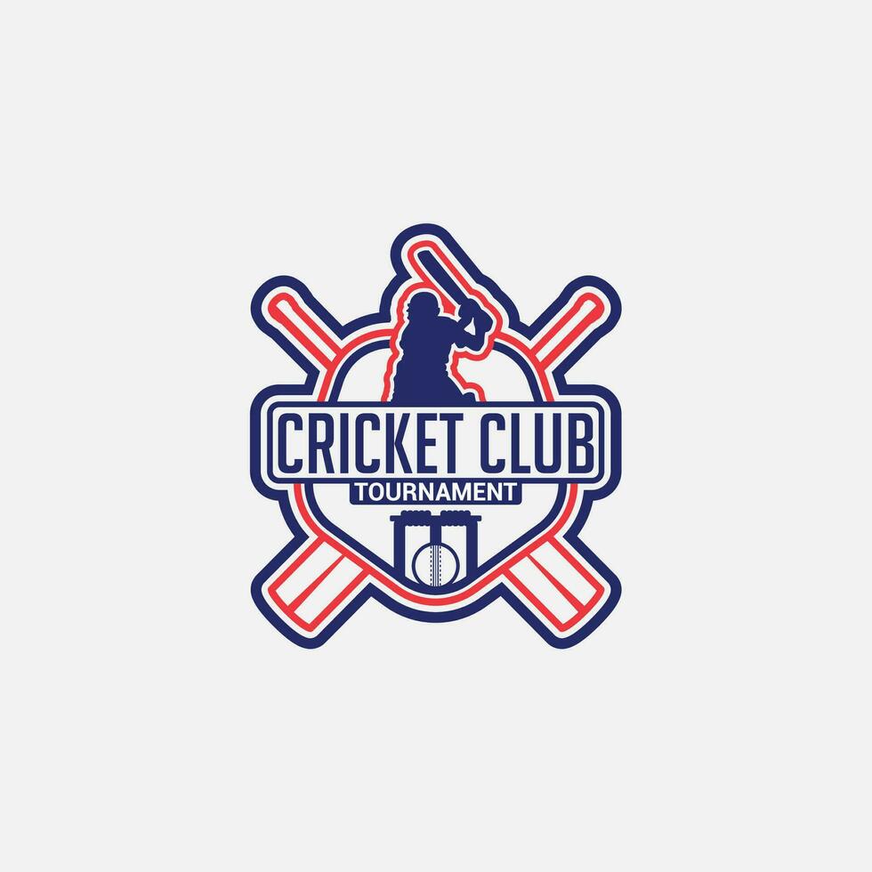 Cricket Logo Badge and Sticker vector