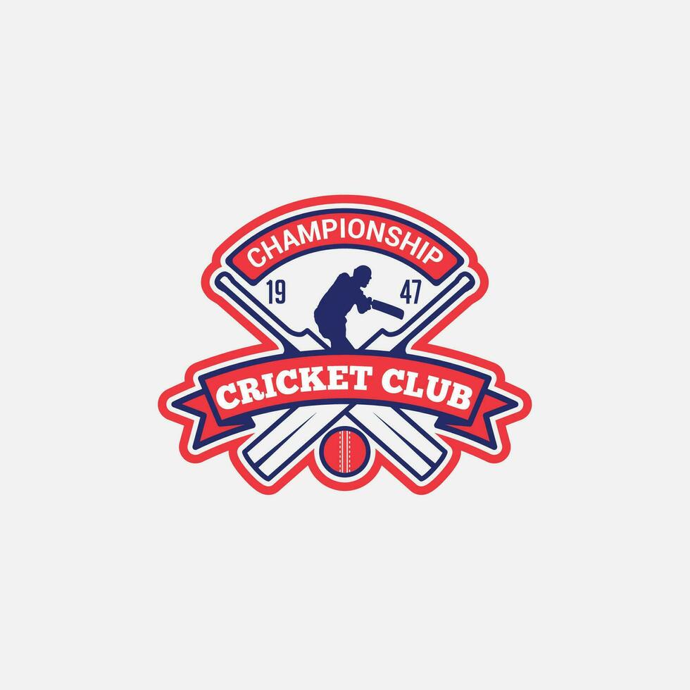 Cricket Logo Badge and Sticker vector