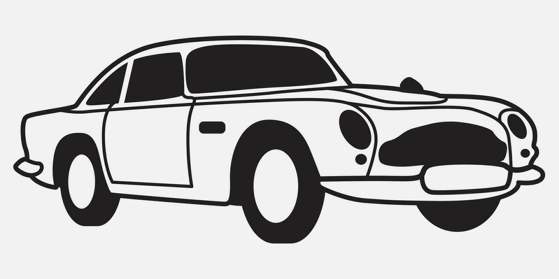 car illustration line art vector