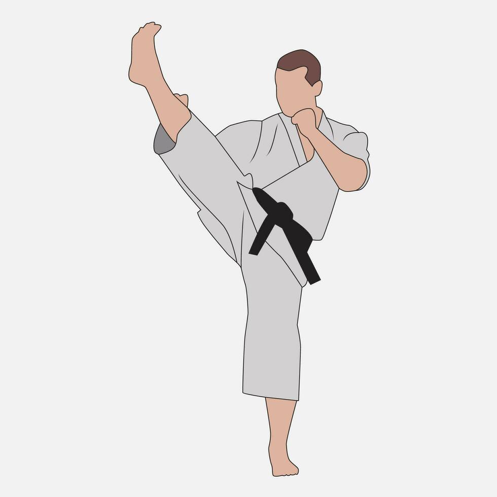 martialarts illustration line art vector